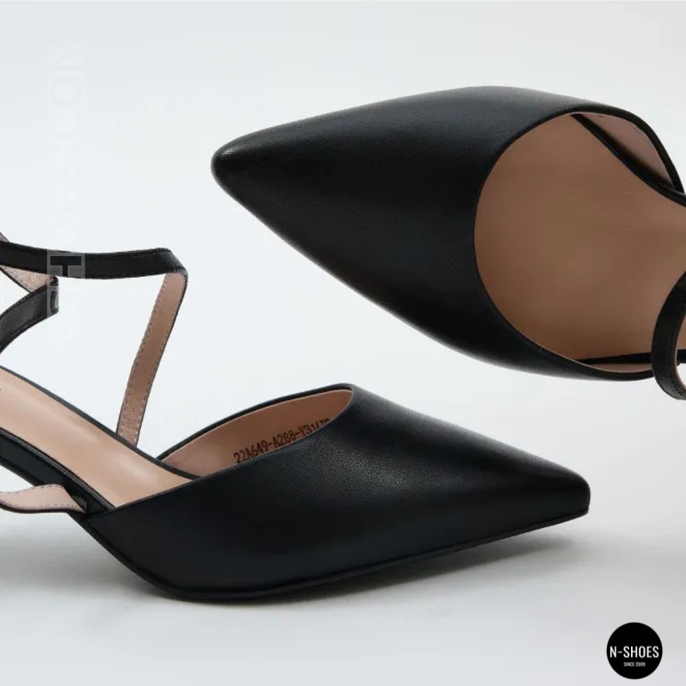 Жіночі чорні туфлі-босоніжки на стійкому каблуці французькому Fabio Monelli 212267 22a649-a288-y314ts black fm 6169