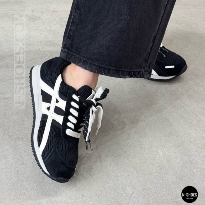 Женские черные кеды Allsy 207876 1609-1 Black Lonza 212543 6170 в стиле Onitsuka Tiger Mexico 66