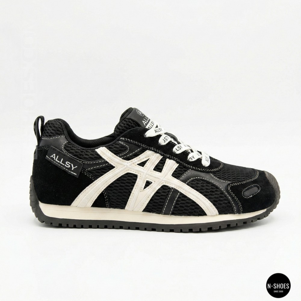 Жіночі чорні кеди Allsy 207876 1609-1 Black Lonza 212543 6170 в стилі Onitsuka Tiger Mexico 66