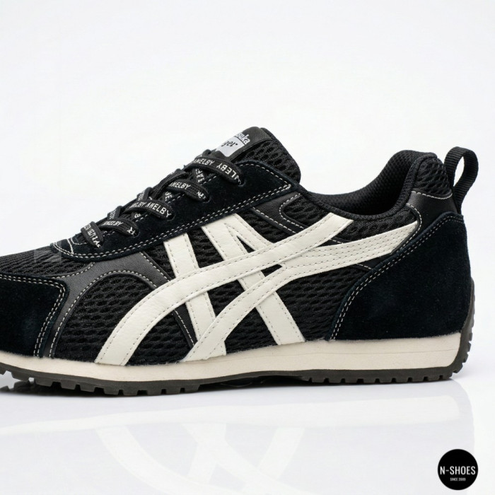 Женские черные кеды Allsy 207876 1609-1 Black Lonza 212543 6170 в стиле Onitsuka Tiger Mexico 66