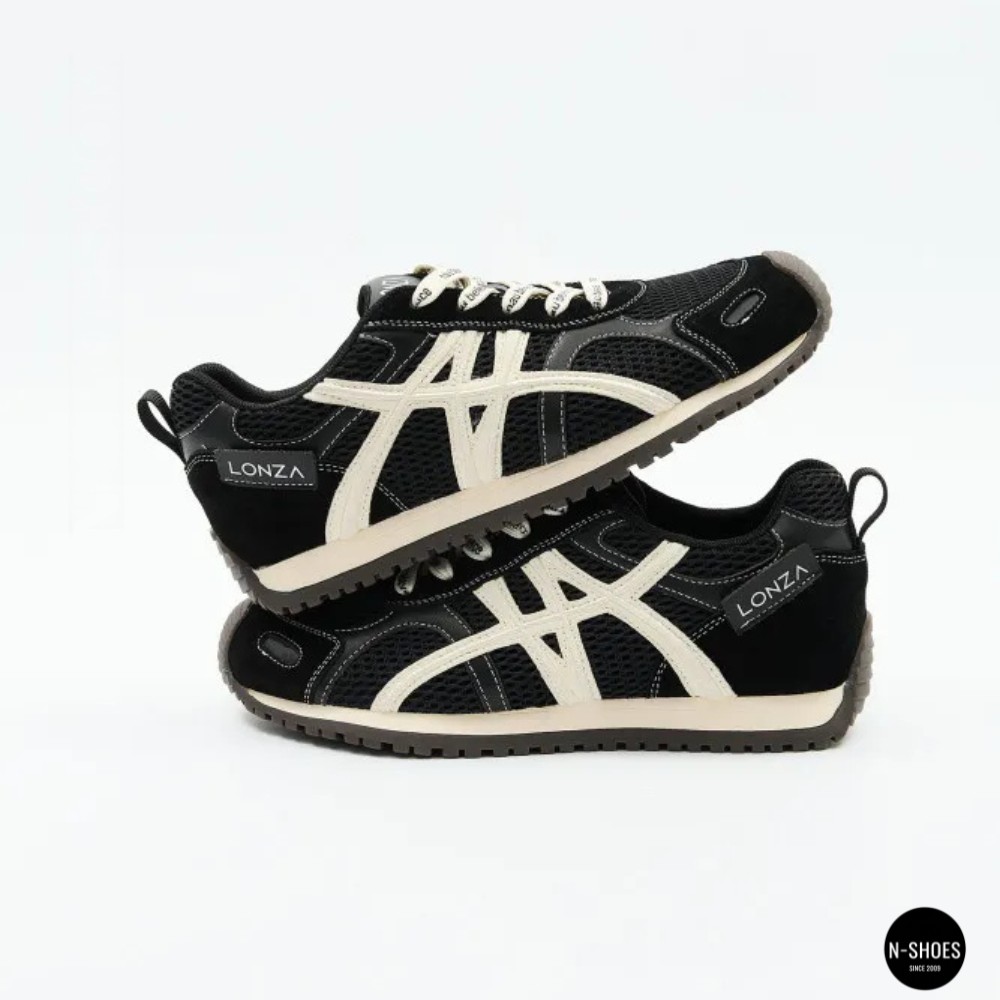 Жіночі чорні кеди Allsy 207876 1609-1 Black Lonza 212543 6170 в стилі Onitsuka Tiger Mexico 66