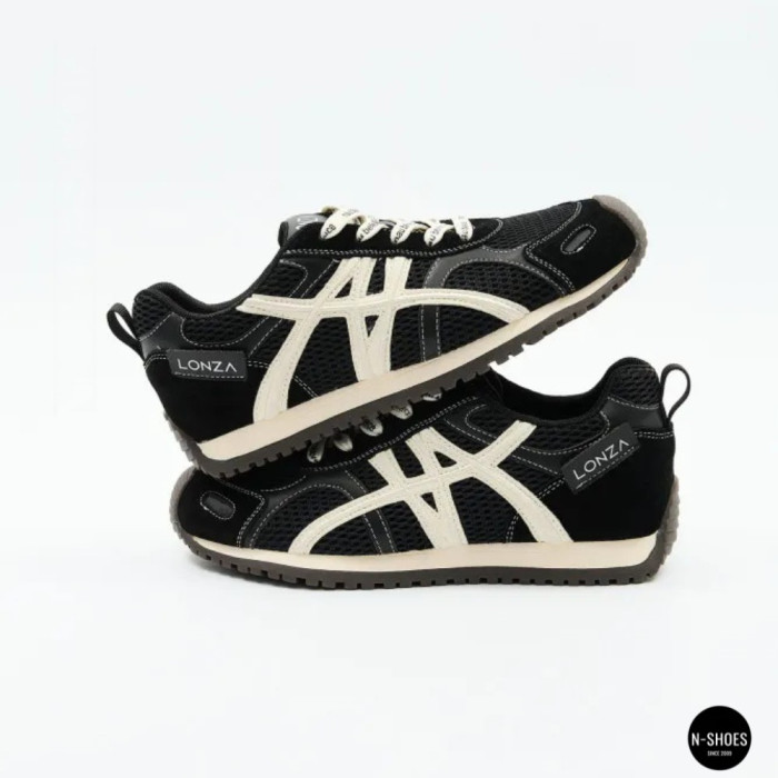 Женские черные кеды Allsy 207876 1609-1 Black Lonza 212543 6170 в стиле Onitsuka Tiger Mexico 66