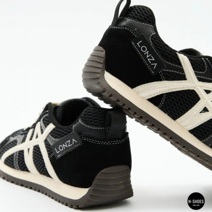 Женские черные кеды Allsy 207876 1609-1 Black Lonza 212543 6170 в стиле Onitsuka Tiger Mexico 66