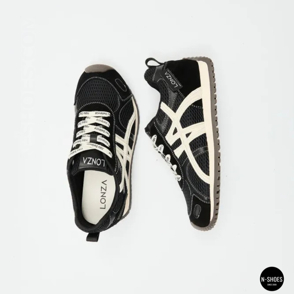 Жіночі чорні кеди Allsy 207876 1609-1 Black Lonza 212543 6170 в стилі Onitsuka Tiger Mexico 66