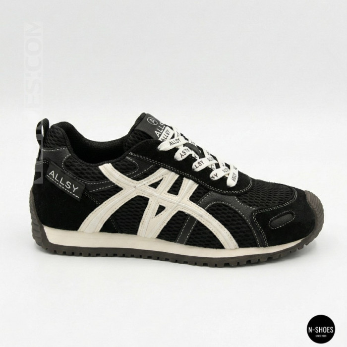 Женские черные кеды Allsy 207876 1609-1 Black Lonza 212543 6170 в стиле Onitsuka Tiger Mexico 66