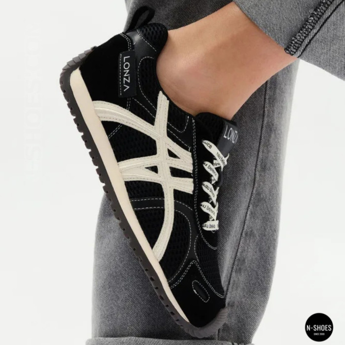 Женские черные кеды Allsy 207876 1609-1 Black Lonza 212543 6170 в стиле Onitsuka Tiger Mexico 66