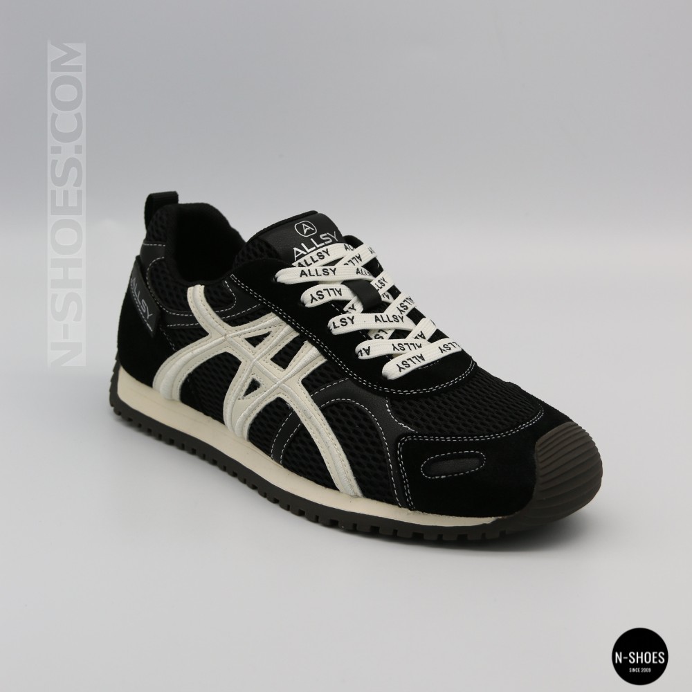 Жіночі чорні кеди Allsy 207876 1609-1 Black Lonza 212543 6170 в стилі Onitsuka Tiger Mexico 66