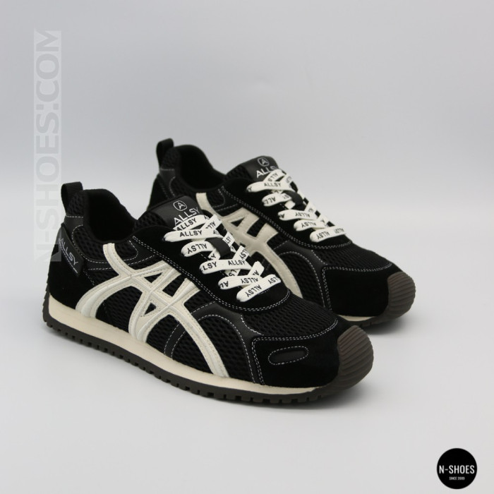 Женские черные кеды Allsy 207876 1609-1 Black Lonza 212543 6170 в стиле Onitsuka Tiger Mexico 66