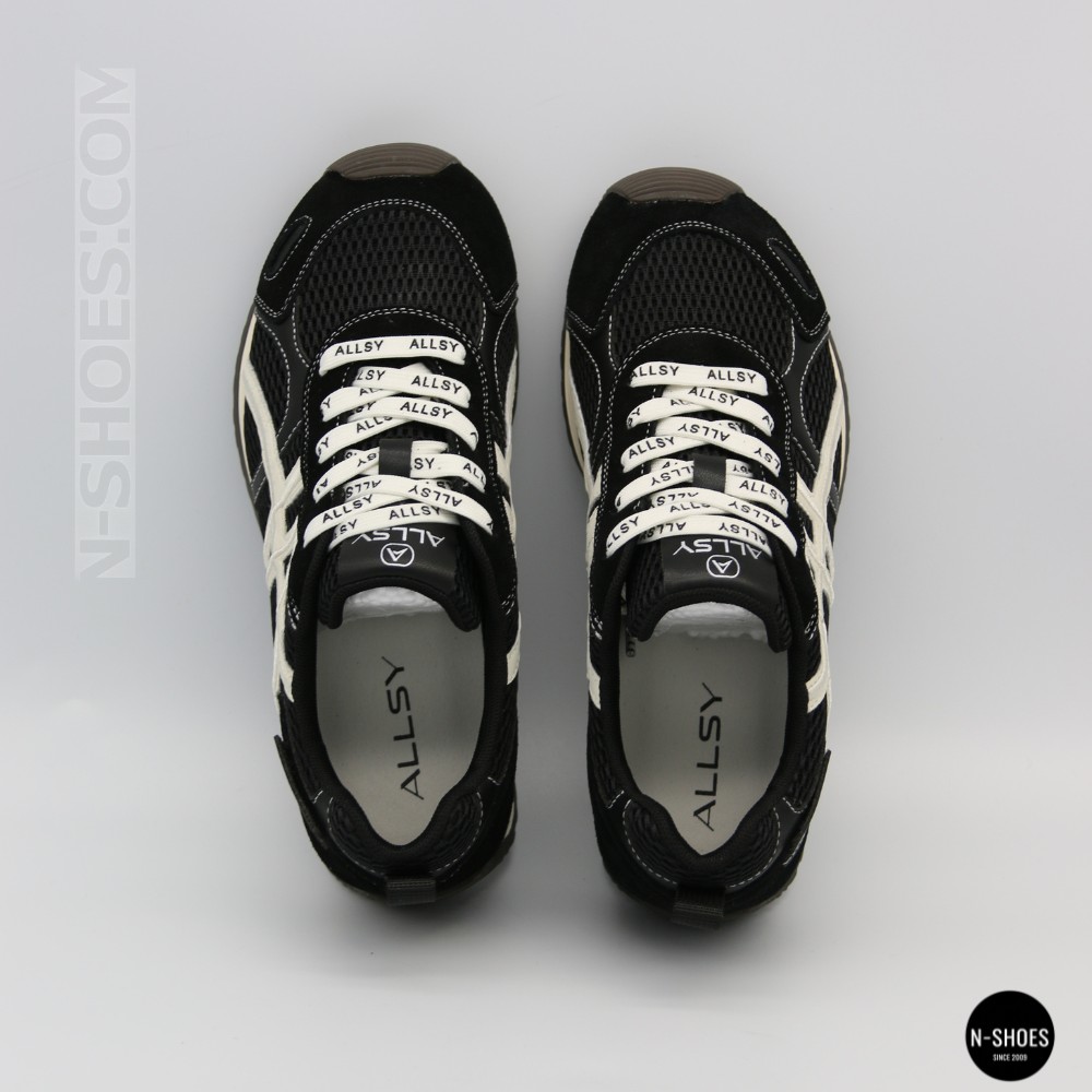 Жіночі чорні кеди Allsy 207876 1609-1 Black Lonza 212543 6170 в стилі Onitsuka Tiger Mexico 66