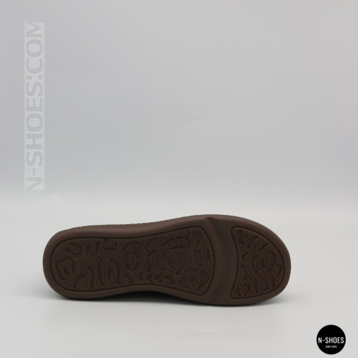 Women's Brown Leather Moccasin-Sneakers Allsy 207744 q1-01-3 6171