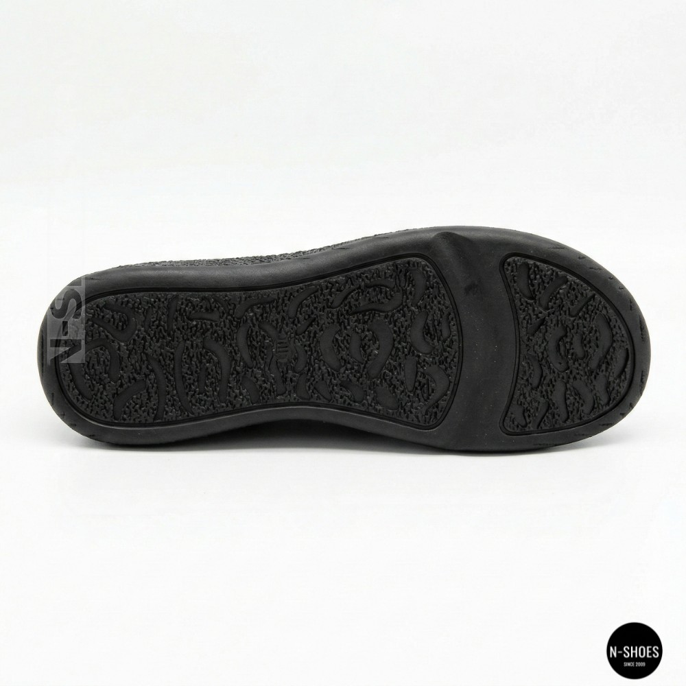 Жіночі чорні шкіряні кеди-мокасини Allsy 207743 q1-01-2 Black 6172