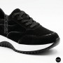 Женские черные замшевые кроссовки на танкетке Romax Comfort 1361-4v 6173