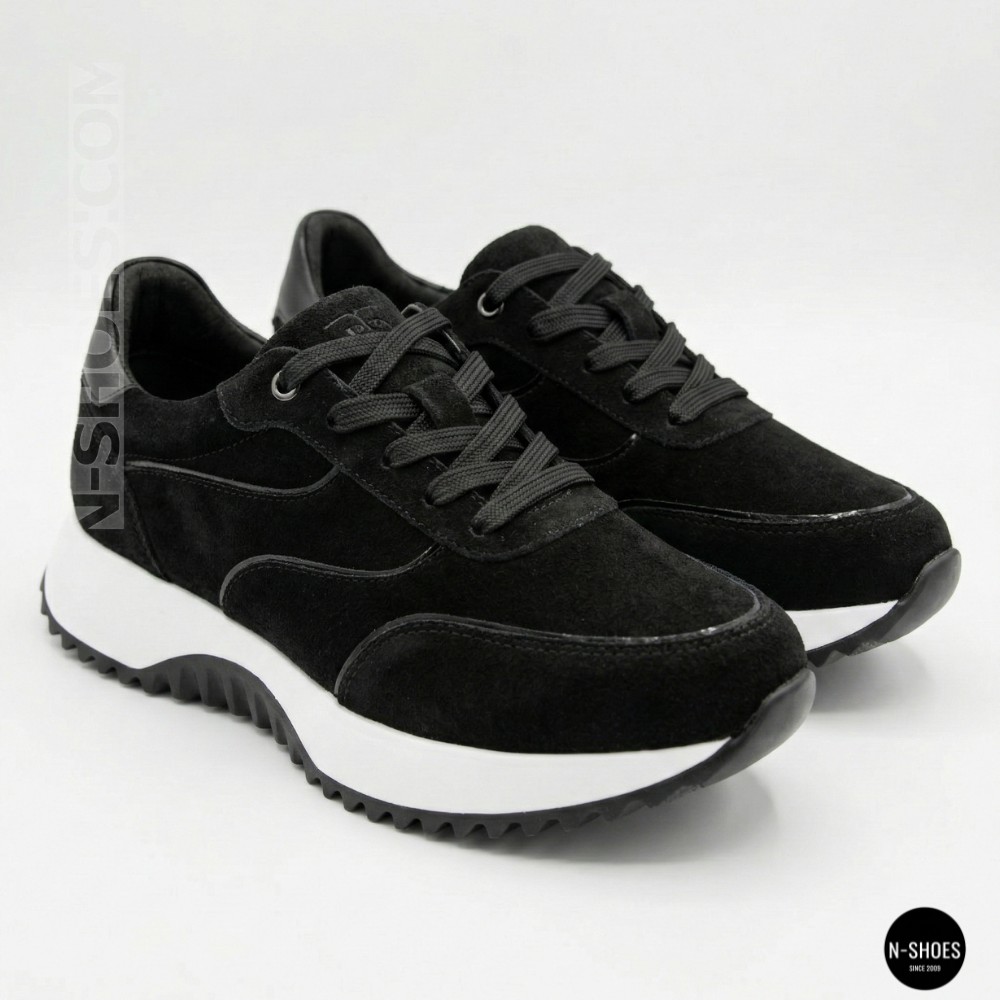 Женские черные замшевые кроссовки на танкетке Romax Comfort 1361-4v 6173