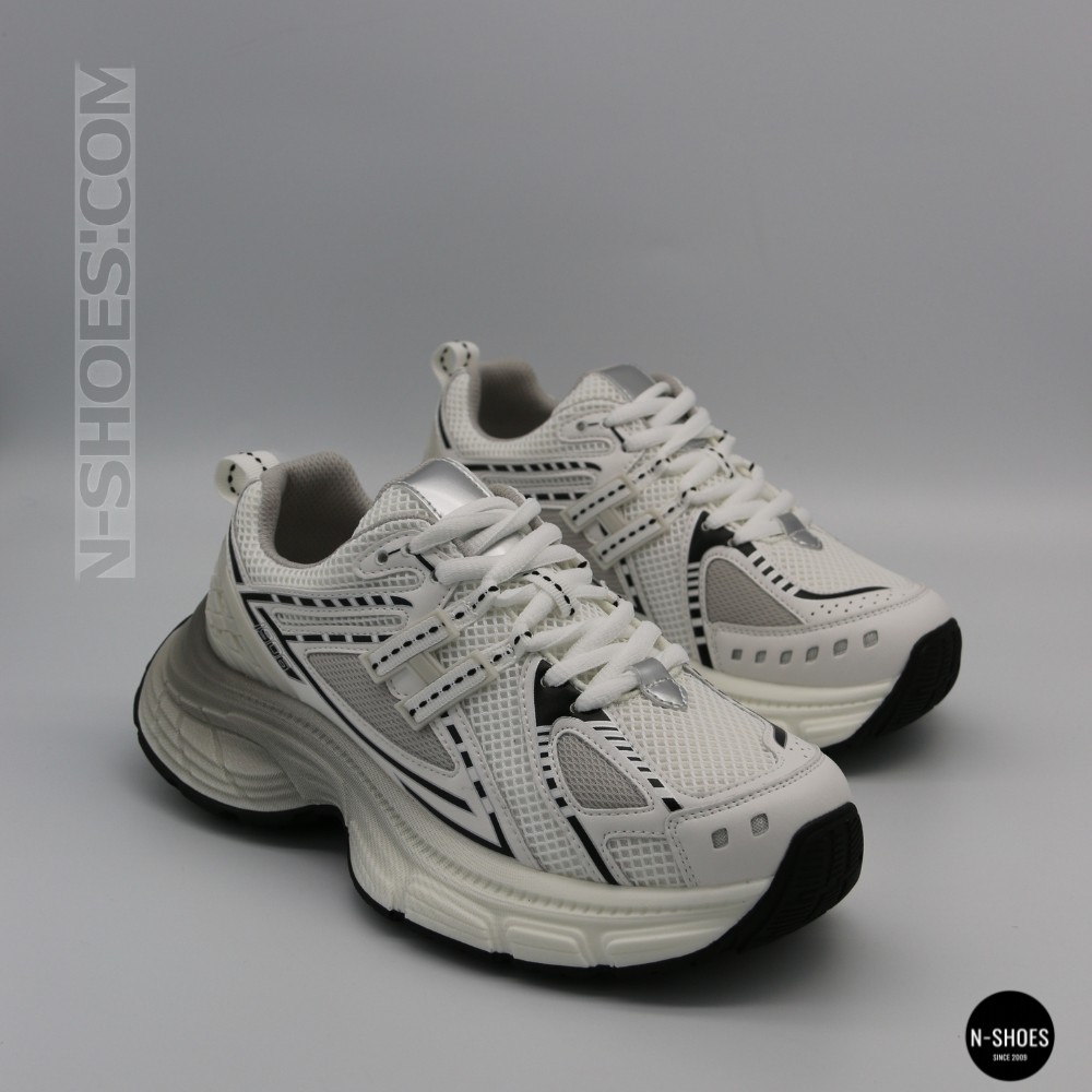 Трендові жіночі білі кросівки на платформі Allsy 207728 25k66d050-1 white 6174