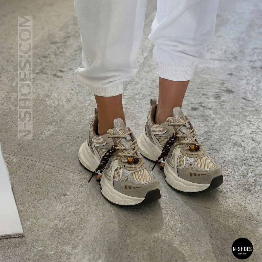 Жіночі кросівки на платформі Allsy 211243 25z51d2792-1 lonza beige 6175