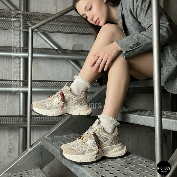 Женские кроссовки на платформе Allsy 211243 25z51d2792-1 lonza beige 6175