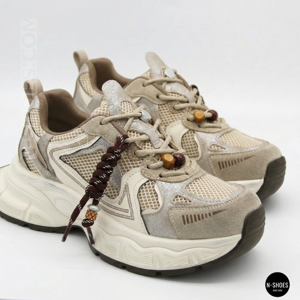 Жіночі кросівки на платформі Allsy 211243 25z51d2792-1 lonza beige 6175