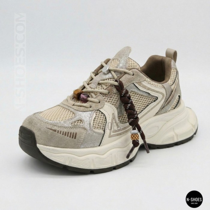 Женские кроссовки на платформе Allsy 211243 25z51d2792-1 lonza beige 6175
