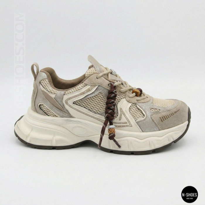 Жіночі кросівки на платформі Allsy 211243 25z51d2792-1 lonza beige 6175