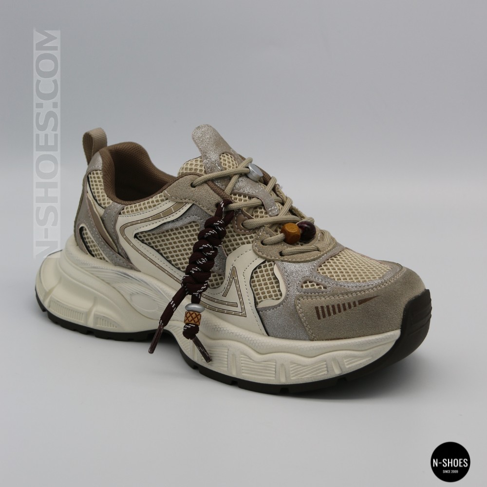 Жіночі кросівки на платформі Allsy 211243 25z51d2792-1 lonza beige 6175