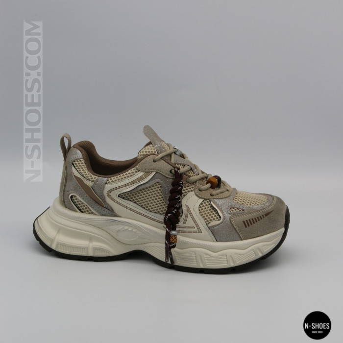 Жіночі кросівки на платформі Allsy 211243 25z51d2792-1 lonza beige 6175