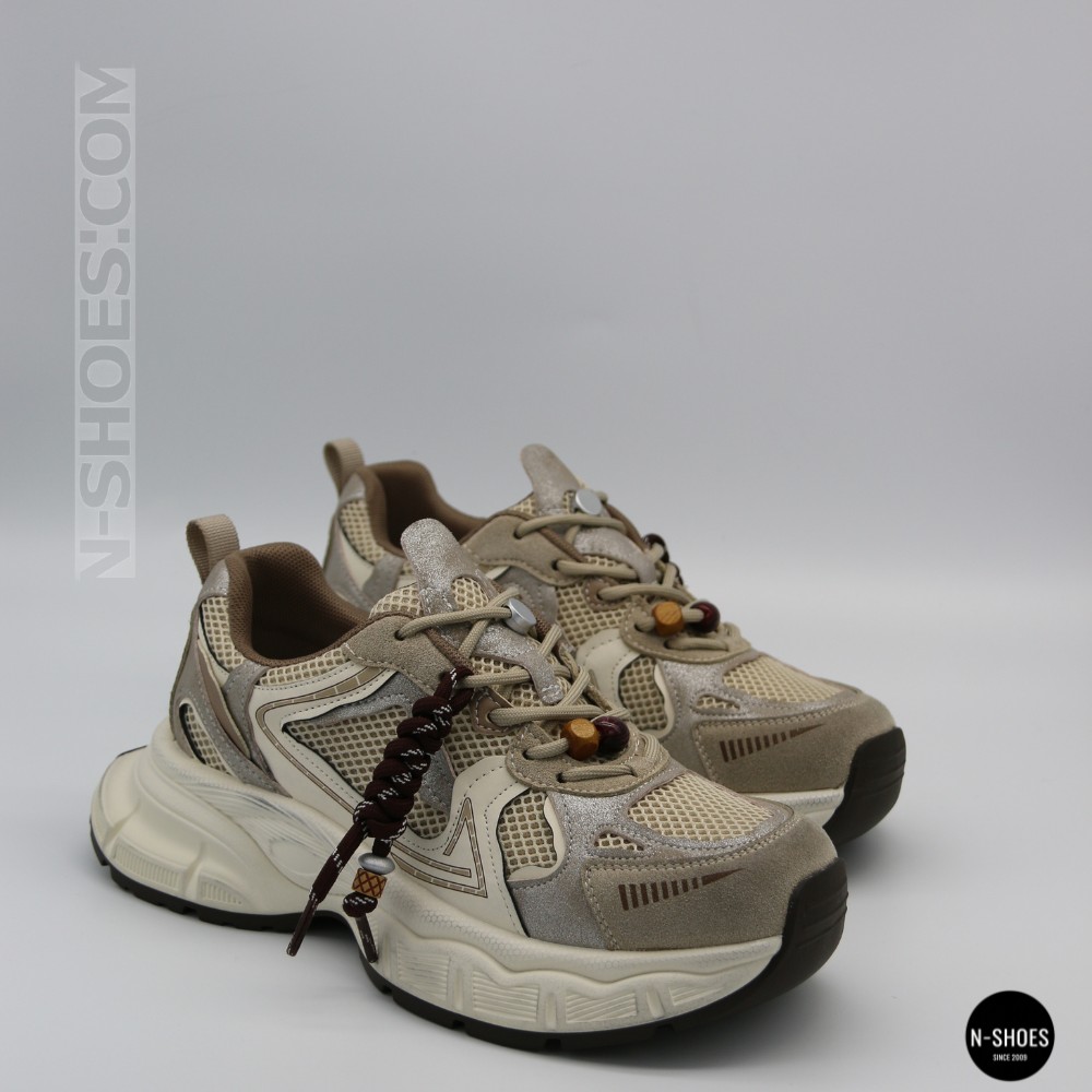 Жіночі кросівки на платформі Allsy 211243 25z51d2792-1 lonza beige 6175