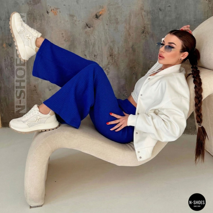 Комфортные кроссовки на платформе Allsy 207015 zy2501-2 lonza milk-beige 6176