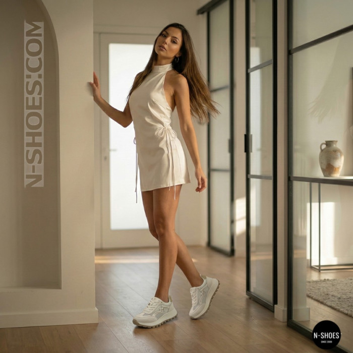 Комфортные кроссовки на платформе Allsy 207015 zy2501-2 lonza milk-beige 6176