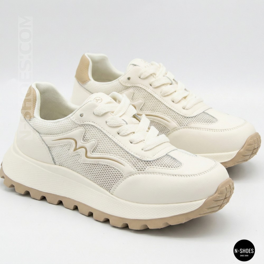 Комфортные кроссовки на платформе Allsy 207015 zy2501-2 lonza milk-beige 6176