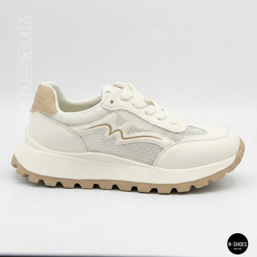 Комфортные кроссовки на платформе Allsy 207015 zy2501-2 lonza milk-beige 6176