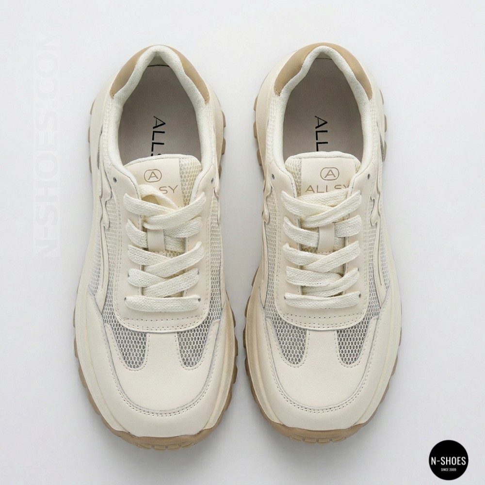 Комфортные кроссовки на платформе Allsy 207015 zy2501-2 lonza milk-beige 6176
