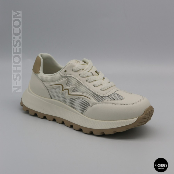 Комфортные кроссовки на платформе Allsy 207015 zy2501-2 lonza milk-beige 6176