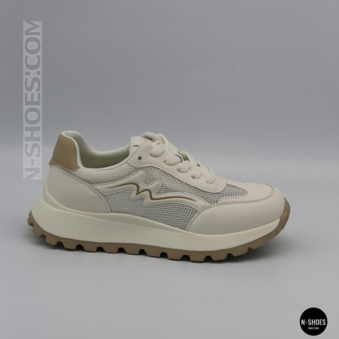 Комфортные кроссовки на платформе Allsy 207015 zy2501-2 lonza milk-beige 6176