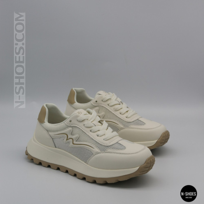 Комфортные кроссовки на платформе Allsy 207015 zy2501-2 lonza milk-beige 6176