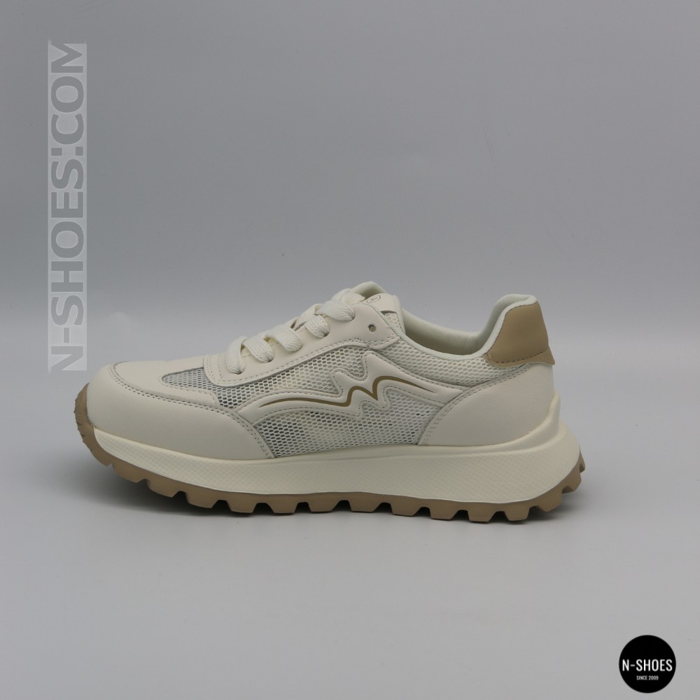 Комфортные кроссовки на платформе Allsy 207015 zy2501-2 lonza milk-beige 6176