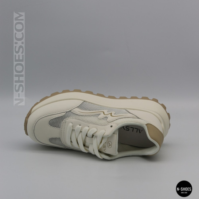 Комфортные кроссовки на платформе Allsy 207015 zy2501-2 lonza milk-beige 6176