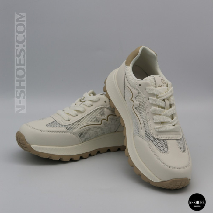 Комфортные кроссовки на платформе Allsy 207015 zy2501-2 lonza milk-beige 6176