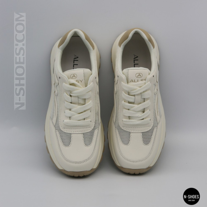 Комфортные кроссовки на платформе Allsy 207015 zy2501-2 lonza milk-beige 6176
