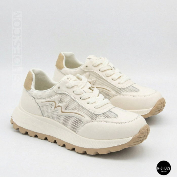 Комфортные кроссовки на платформе Allsy 207015 zy2501-2 lonza milk-beige 6176