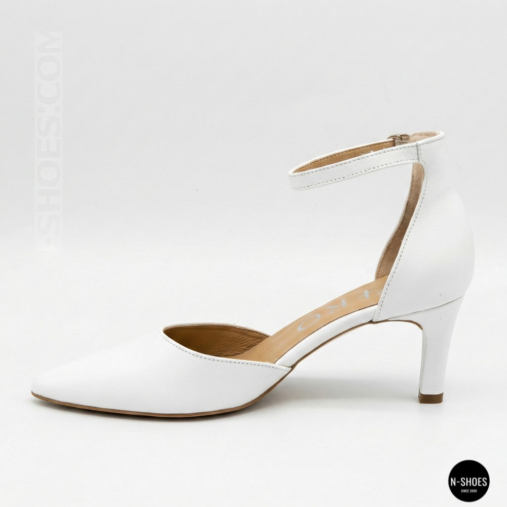 Класичні білі туфлі Ryłko (Польща) SHARON 6ZKS8_T_ _5SRF 6177 на ремінці