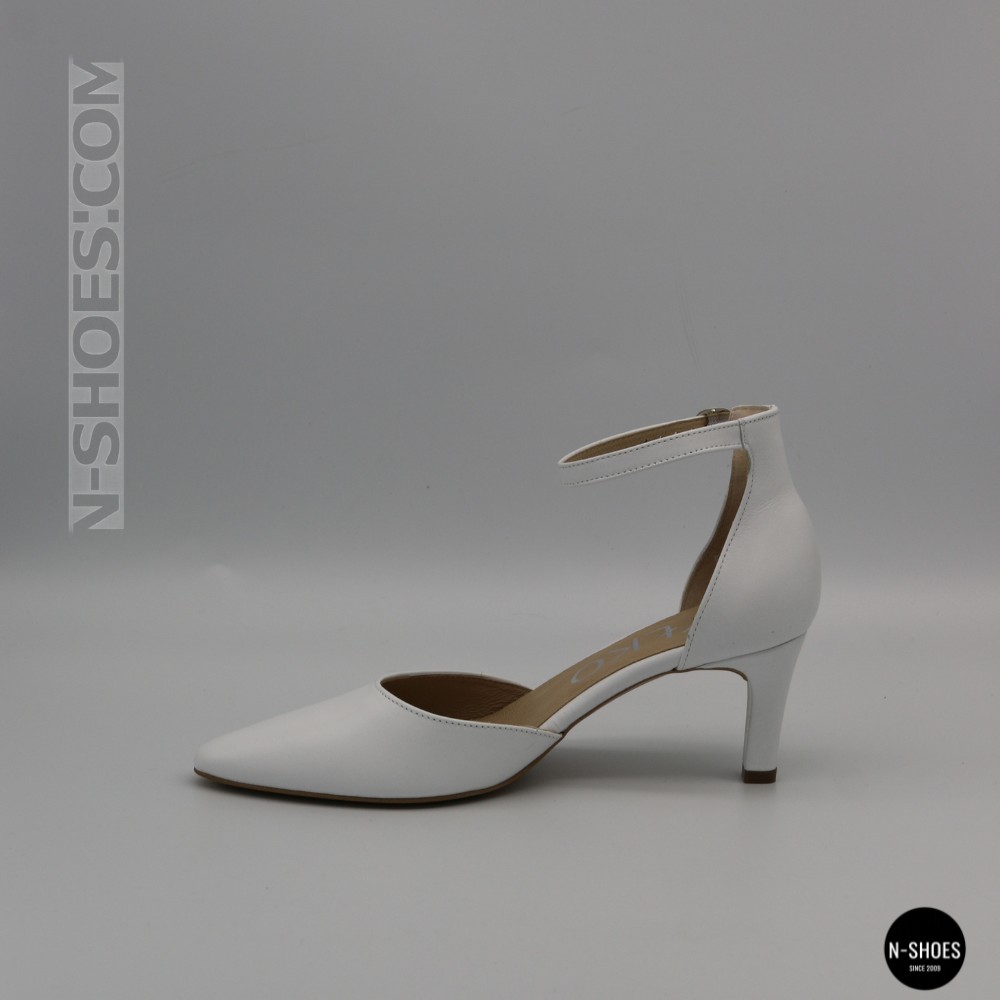 Класичні білі туфлі Ryłko (Польща) SHARON 6ZKS8_T_ _5SRF 6177 на ремінці