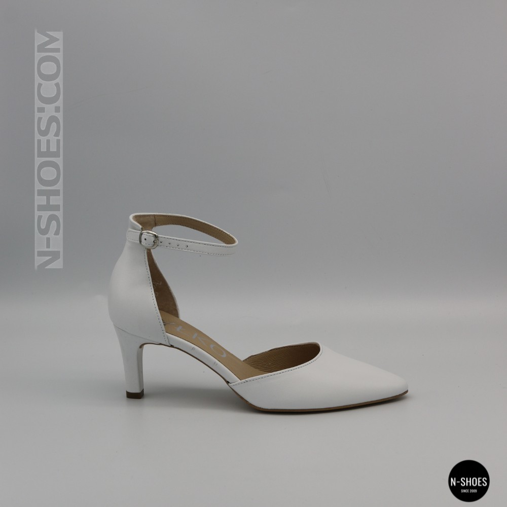 Класичні білі туфлі Ryłko (Польща) SHARON 6ZKS8_T_ _5SRF 6177 на ремінці