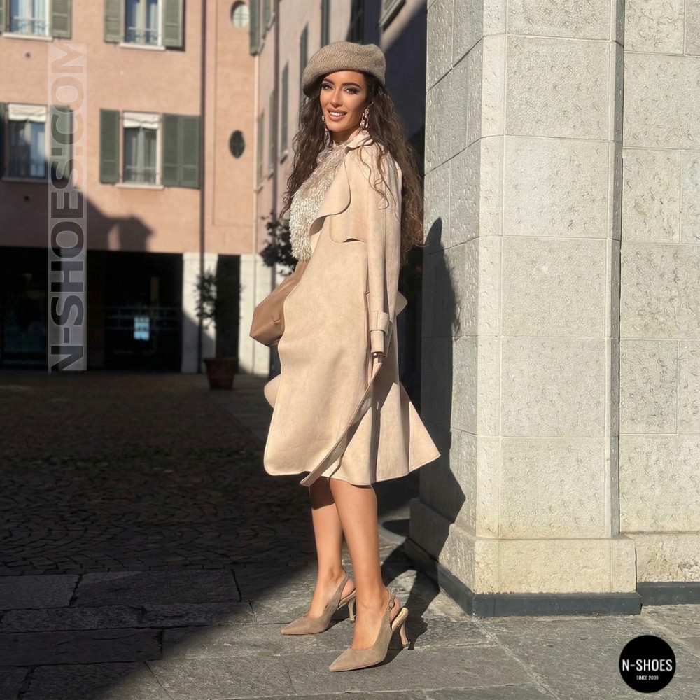 Бежеві туфлі-слінгбеки Ryłko (Польща) ISLA C5EY4___ _4RG 6178 на невисоких підборах