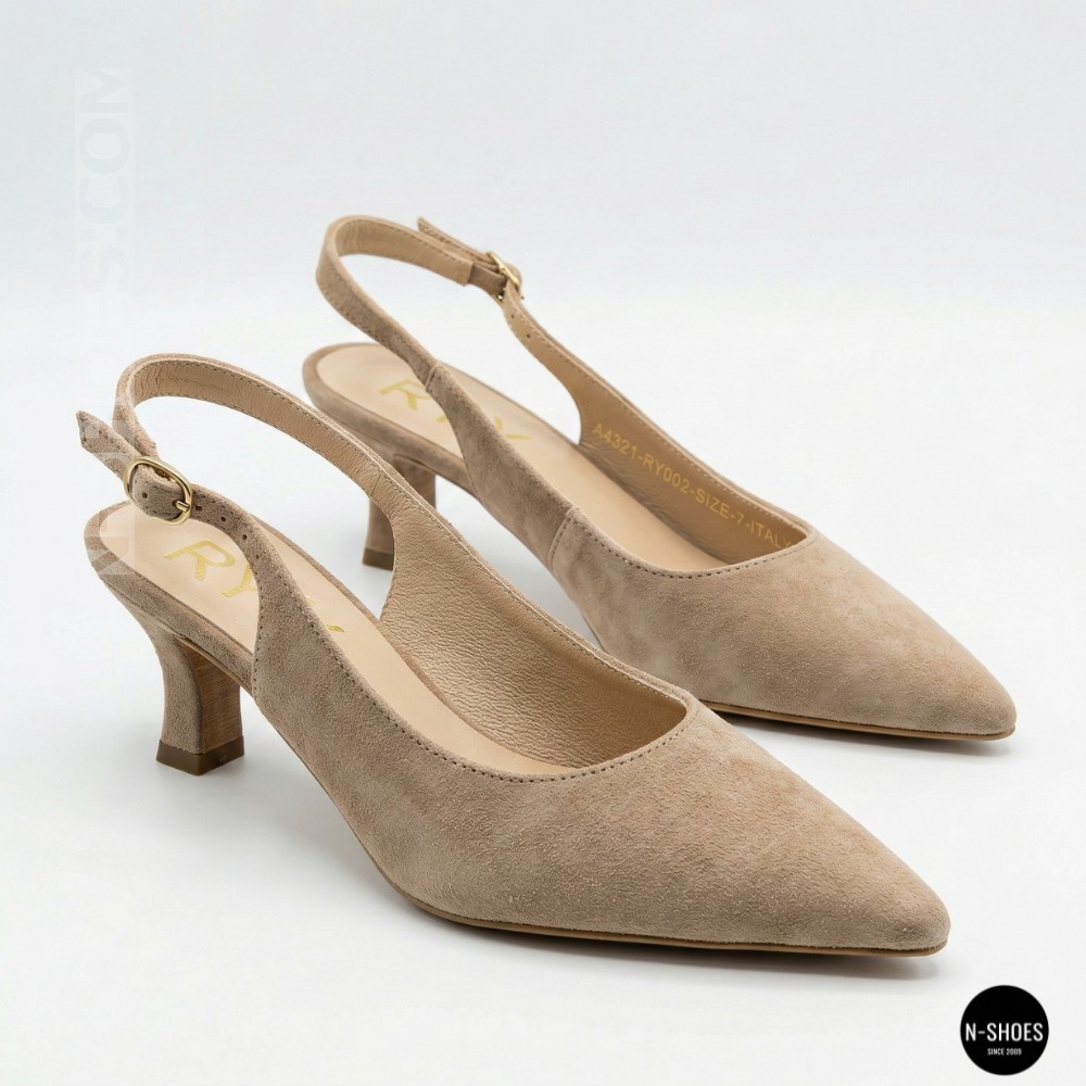 Бежеві туфлі-слінгбеки Ryłko (Польща) ISLA C5EY4___ _4RG 6178 на невисоких підборах