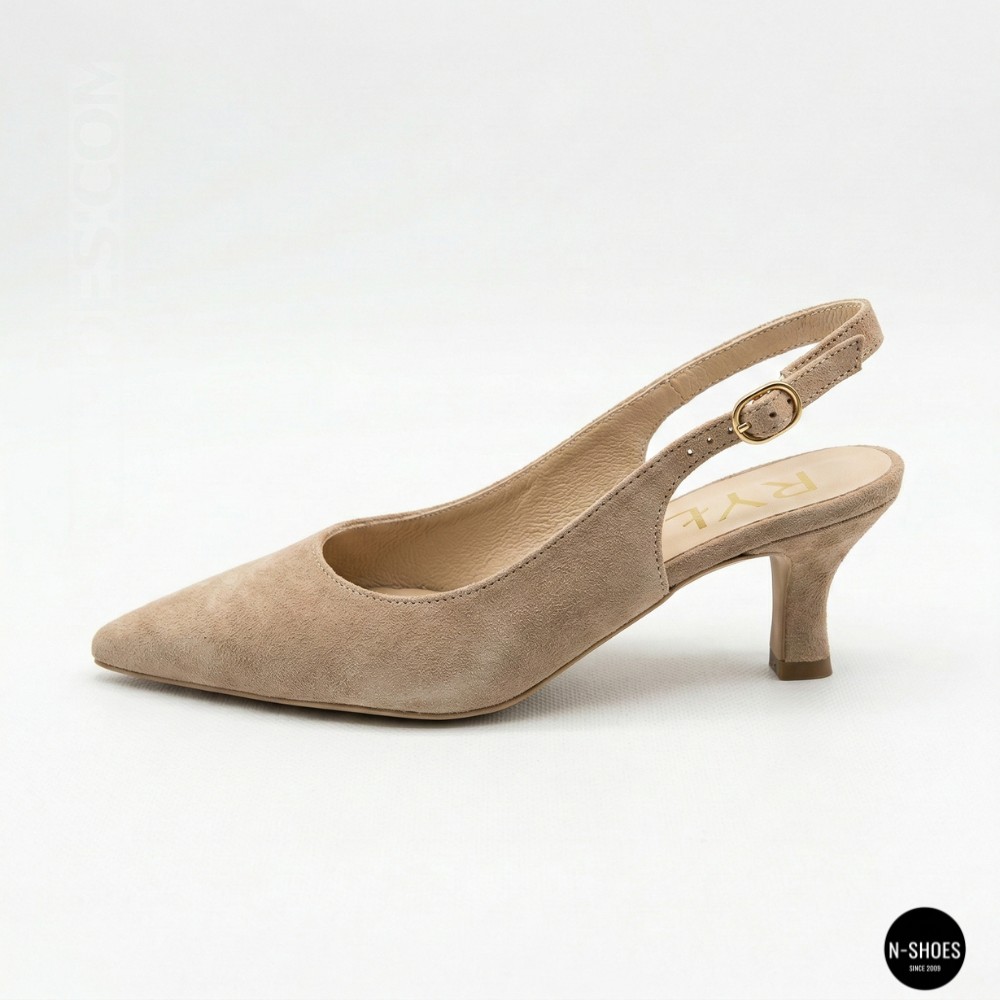 Бежеві туфлі-слінгбеки Ryłko (Польща) ISLA C5EY4___ _4RG 6178 на невисоких підборах