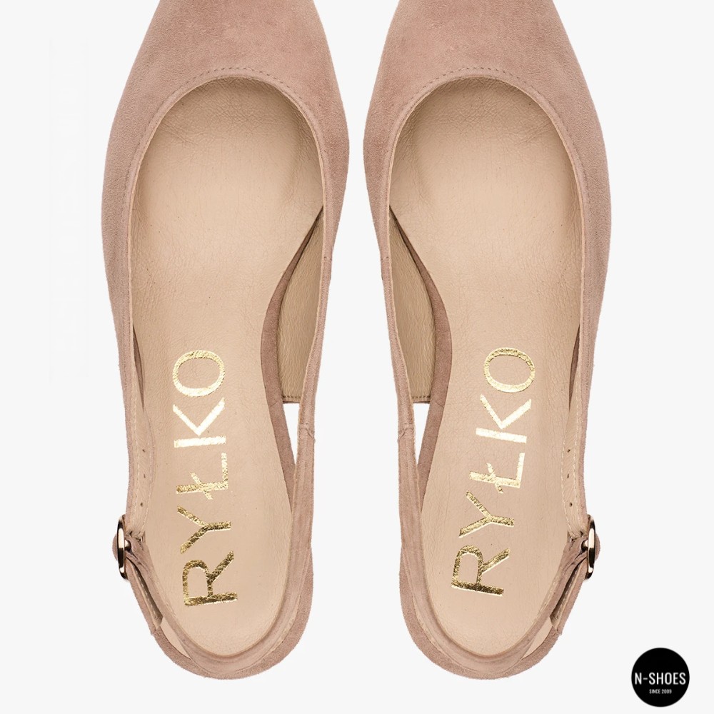 Бежеві туфлі-слінгбеки Ryłko (Польща) ISLA C5EY4___ _4RG 6178 на невисоких підборах