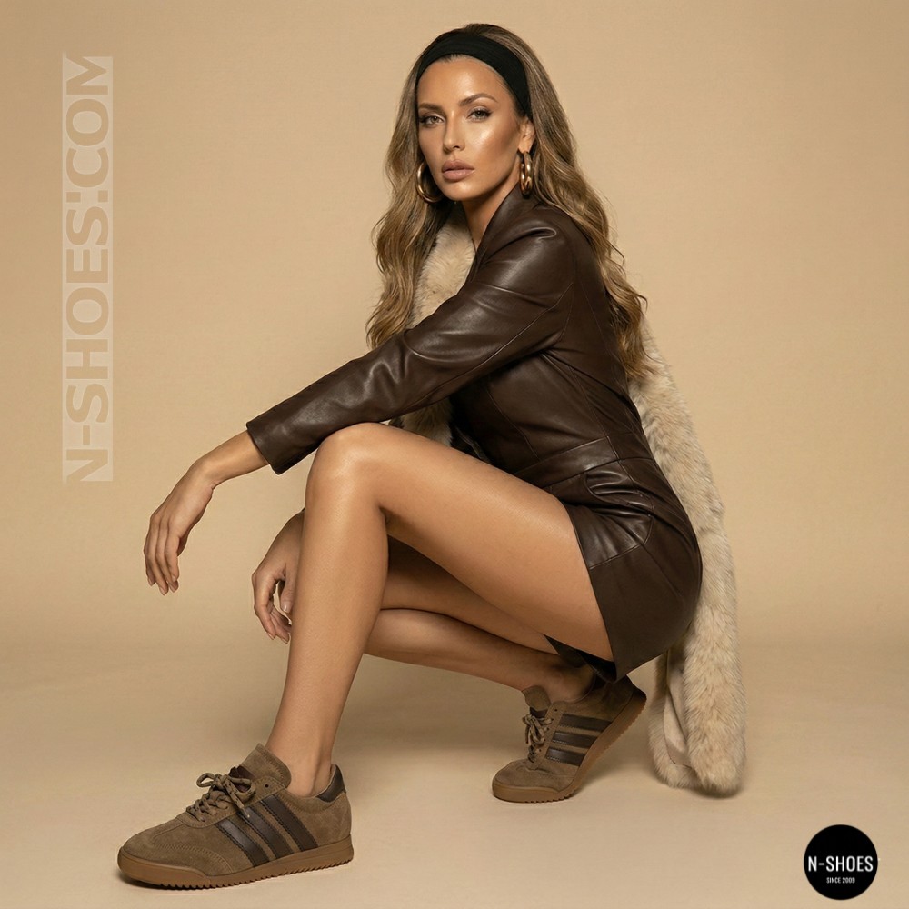 Жіночі шоколадні кросівки Alex Bell 10160-1-106 6181 із замші