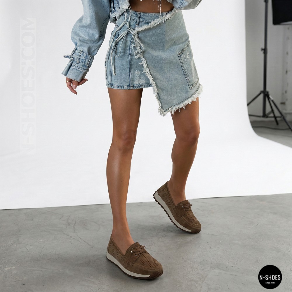 Лоферы-мокасины Allsy 210294 05612-26 Lonza Camel (коричневые)