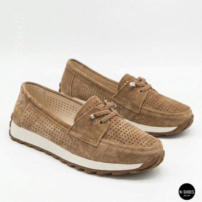 Лоферы-мокасины Allsy 210294 05612-26 Lonza Camel (коричневые)