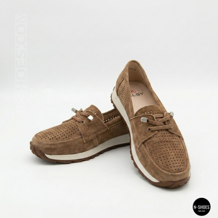 Лоферы-мокасины Allsy 210294 05612-26 Lonza Camel (коричневые)